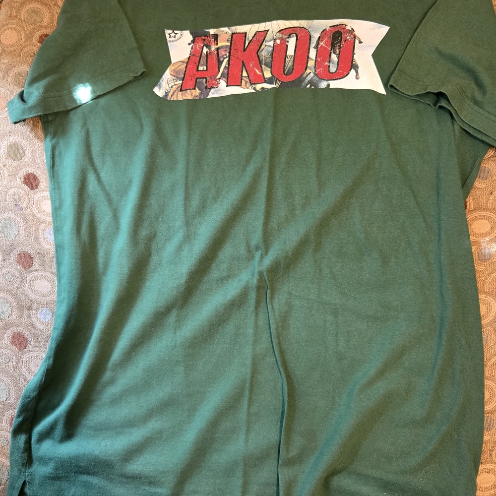 AKOO Mens Green‎ Graphic T-Shirt